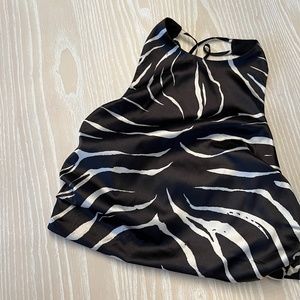 Zara Zebra Print Silky Tank Top
